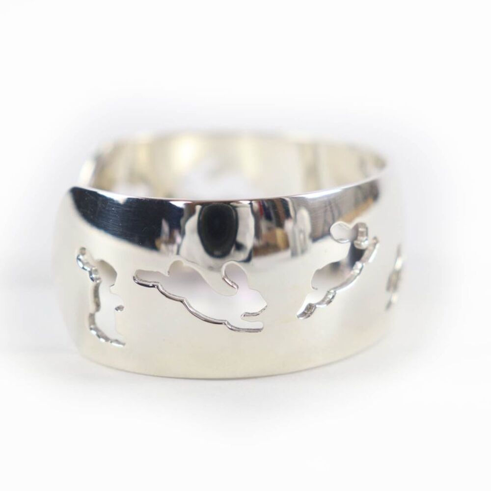 Hermès Rabbit Motif Silver 925 Bracelet - Picture 4 of 6